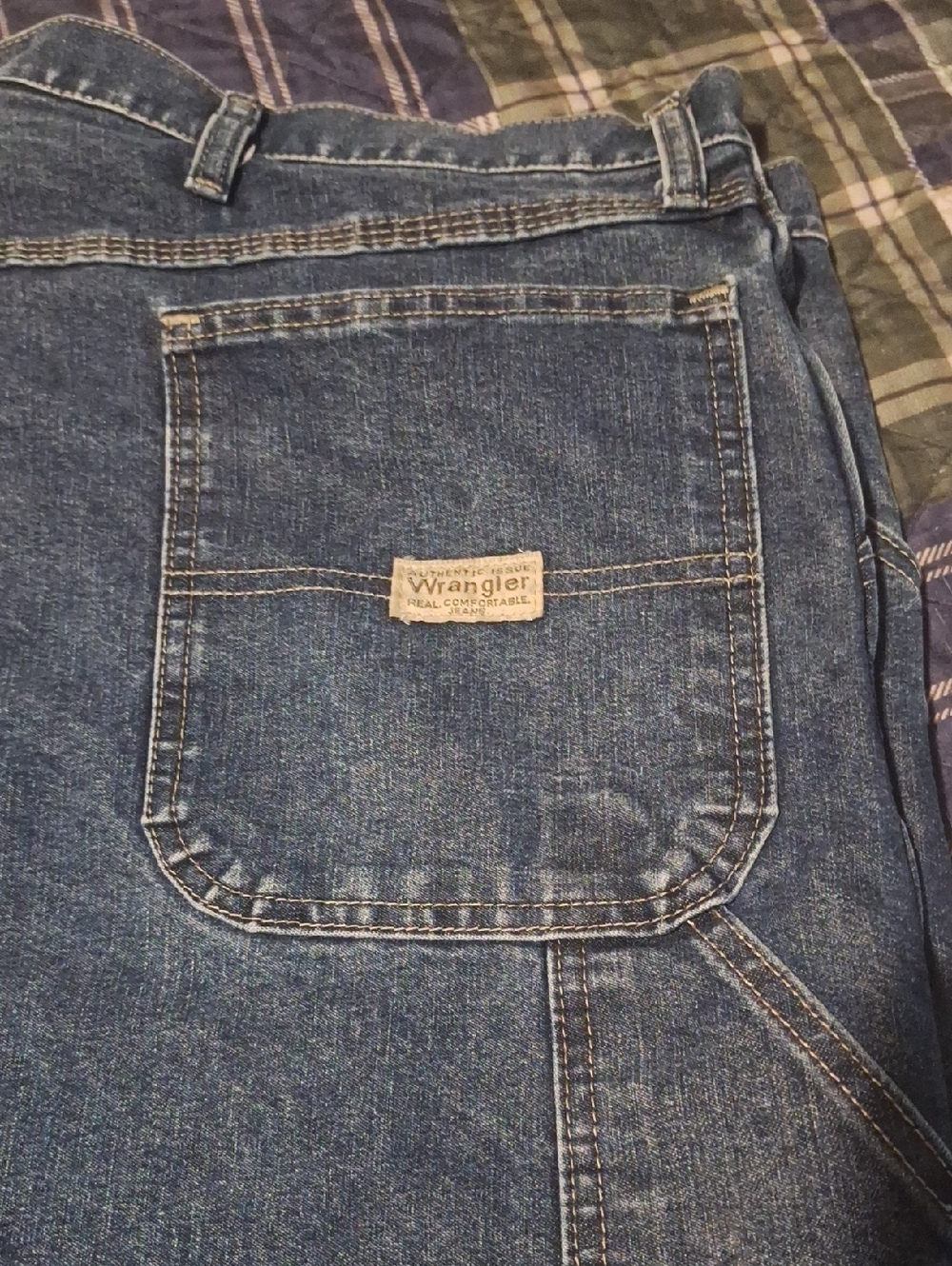 Wrangler Men's Dark Blue Carpenter Jeans Mens 42 X 30